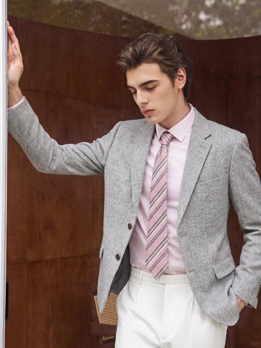Jachs Men's Light Gray Sport Coat Blazer NWT Large